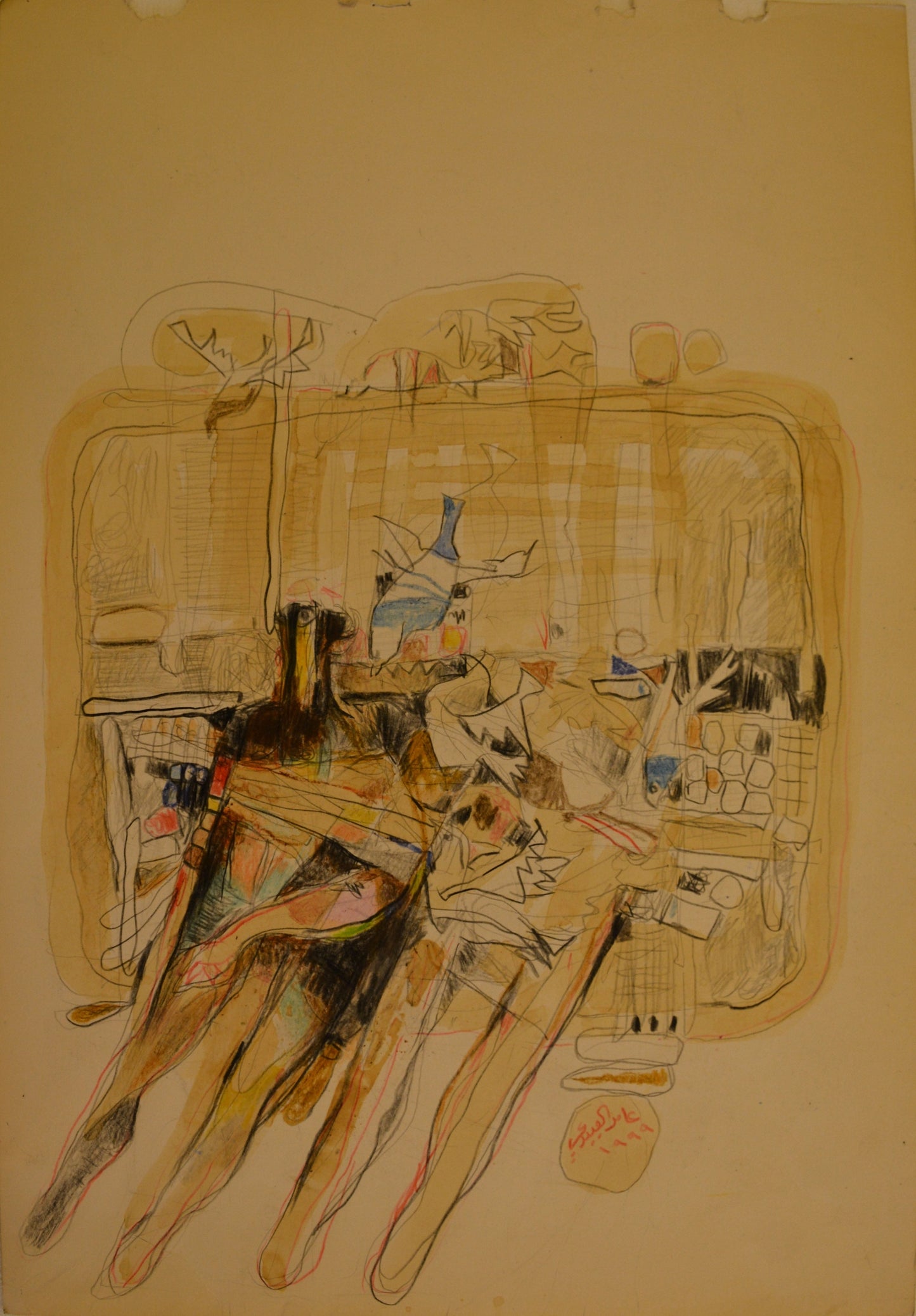 Amir Al-Obaydi Iraq - Untitled 2 1999 original artwork available at marsoum art collective