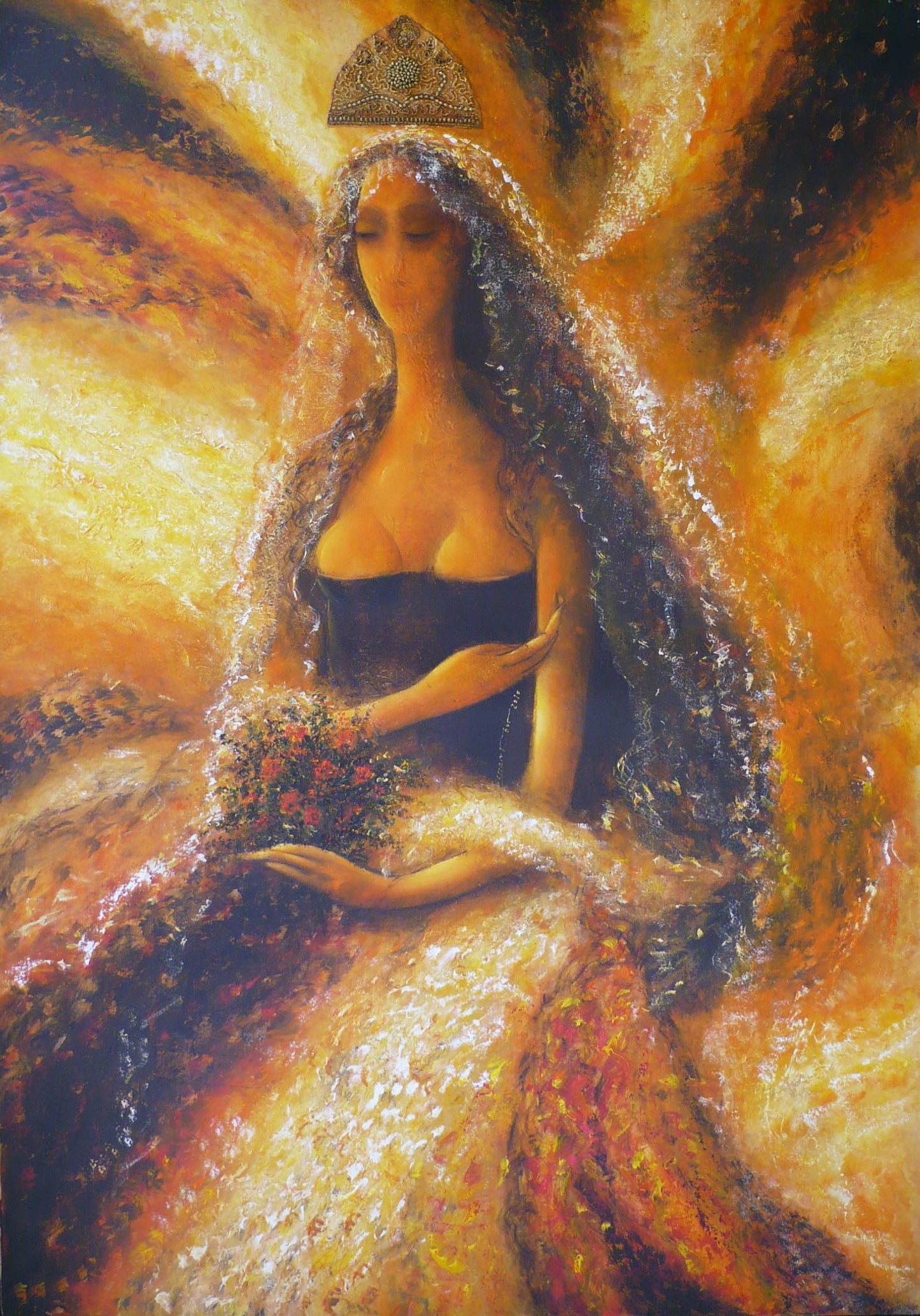 Hammoud Chantout Syria/France - "ملكة شرقية / Eastern Queen" original artwork available at marsoum art collective