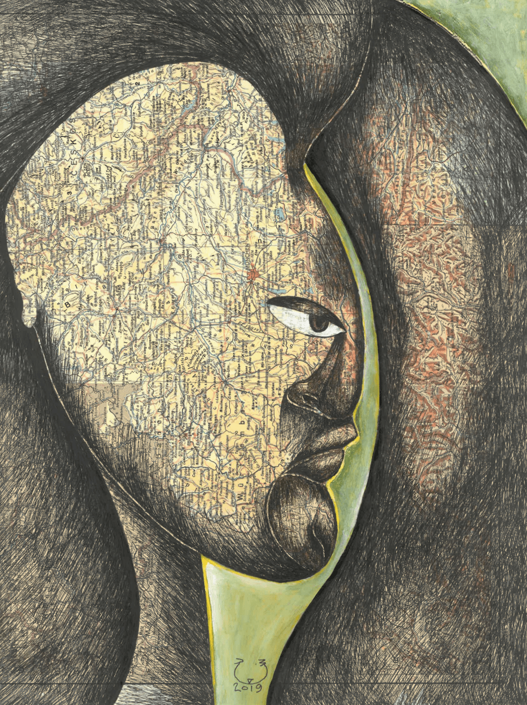 Souad Abdelrasoul Egypt - Untitled 4 2019 original artwork available at marsoum art collective