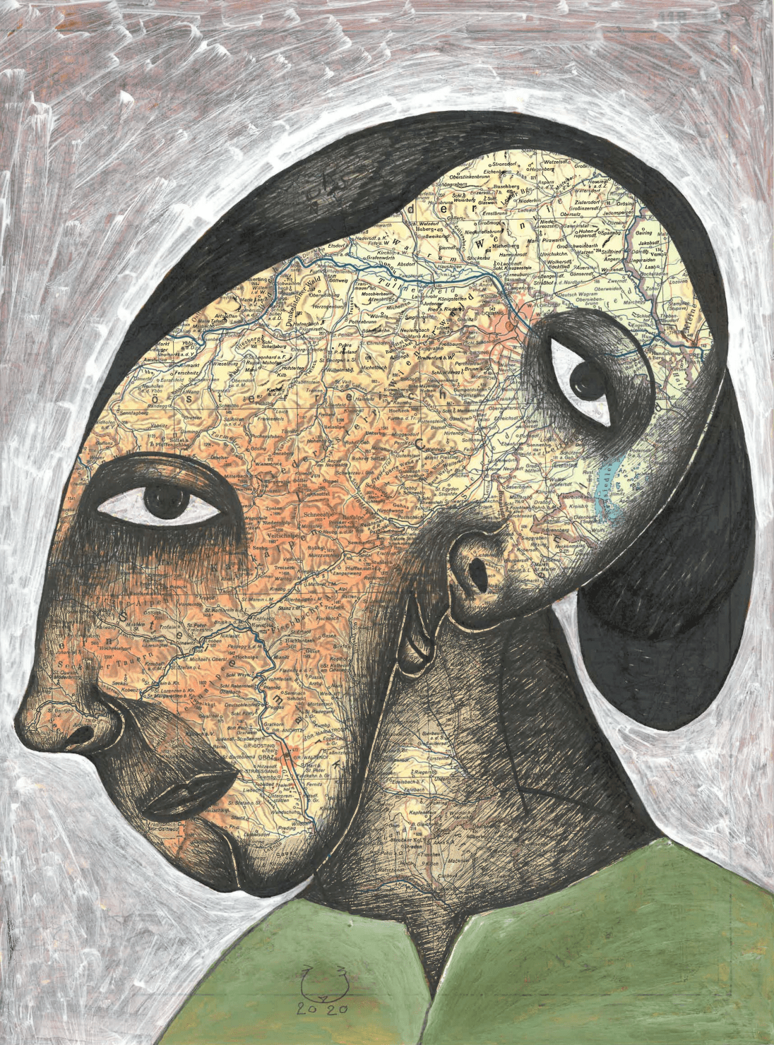 Souad Abdelrasoul Egypt - Untitled 5 2020 original artwork available at marsoum art collective